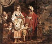 VERHAGHEN, Pieter Jozef Hagar and Ishmael Banished by Abraham Spain oil painting artist